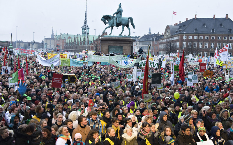 Demonstration ved Christiansborg