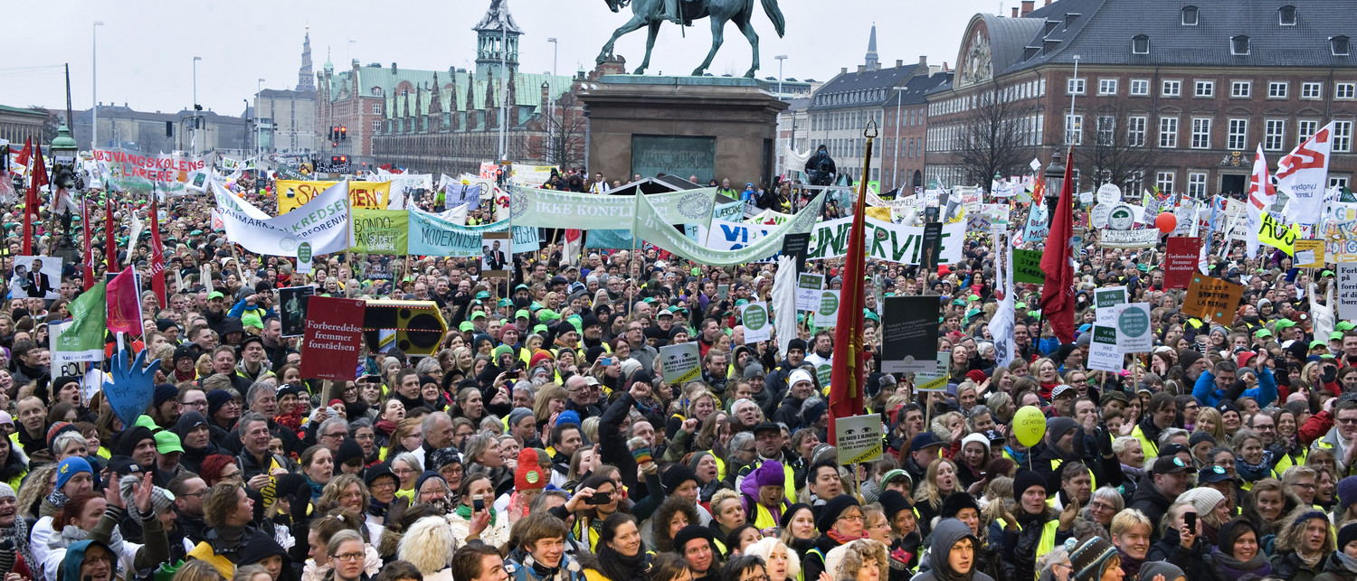 Demonstration ved Christiansborg
