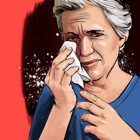 Grafik af kvinde, der græder